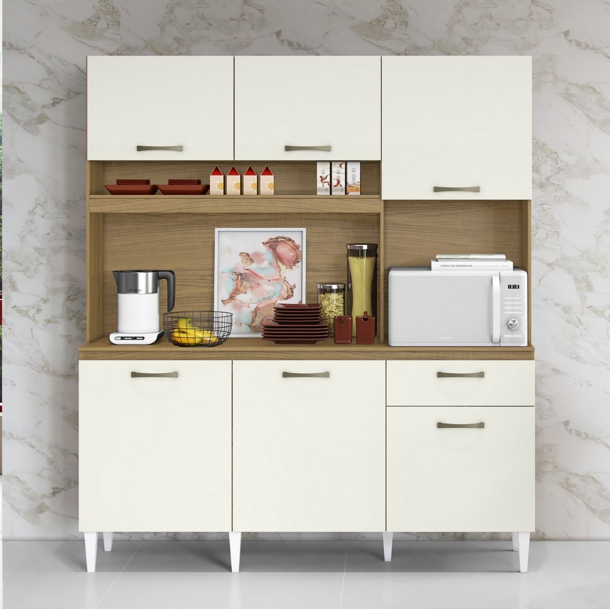 Kit Cozinha Siena 1,60 m Atacama/Off White – ARAMÓVEIS