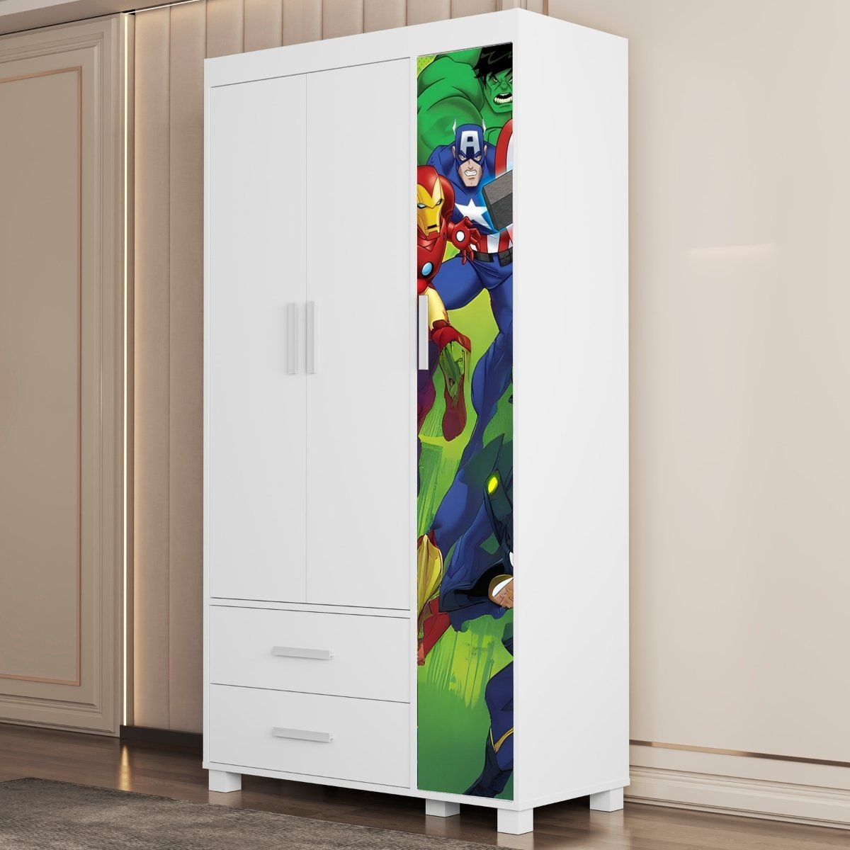 Guarda-Roupa 3 Portas Lívia 0,89 m (Menino)Vingadores 404188 – MADEC/VJ MÓVEIS
