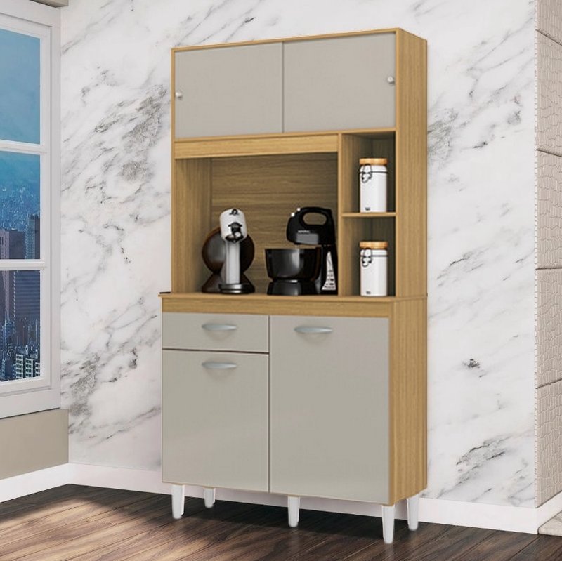 Kit Cozinha Duda 0,90 Damasco/Off White – POQUEMA