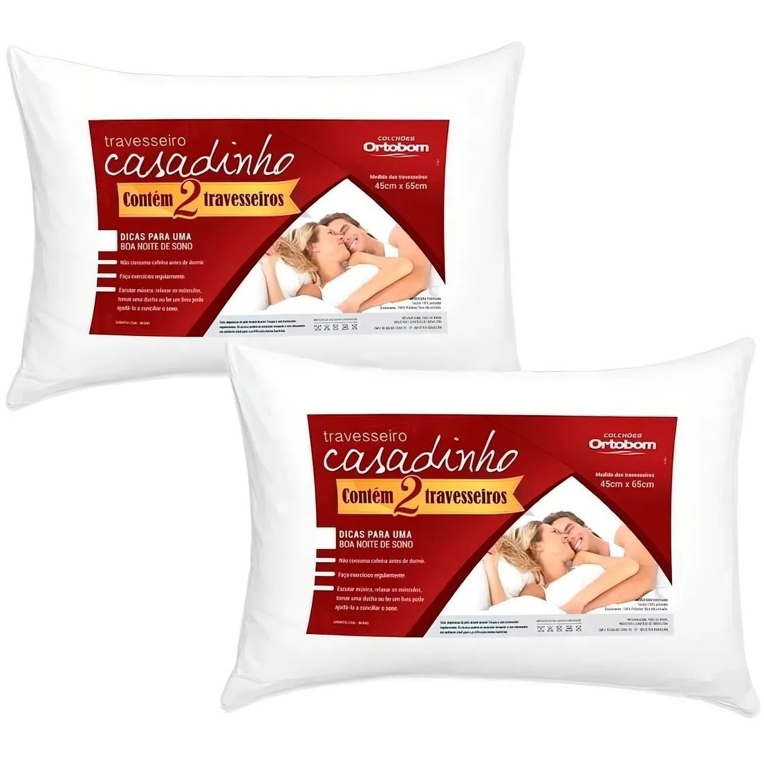 Kit 4 Travesseiros Casadinho – ORTOBOM