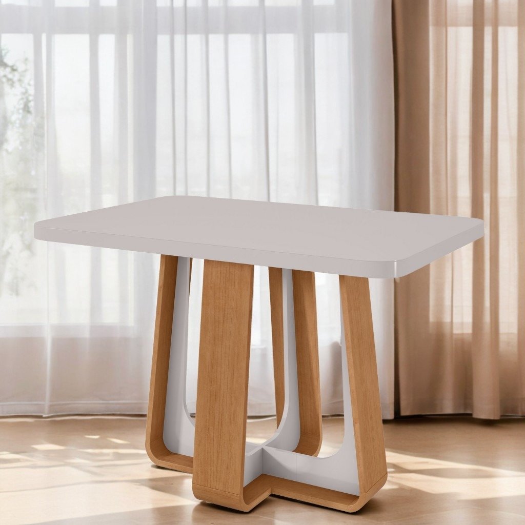 Mesa Sintonia (Tampo Maxi) 170 Amêndoa Clean/Off White – LOPAS - Imagem 2