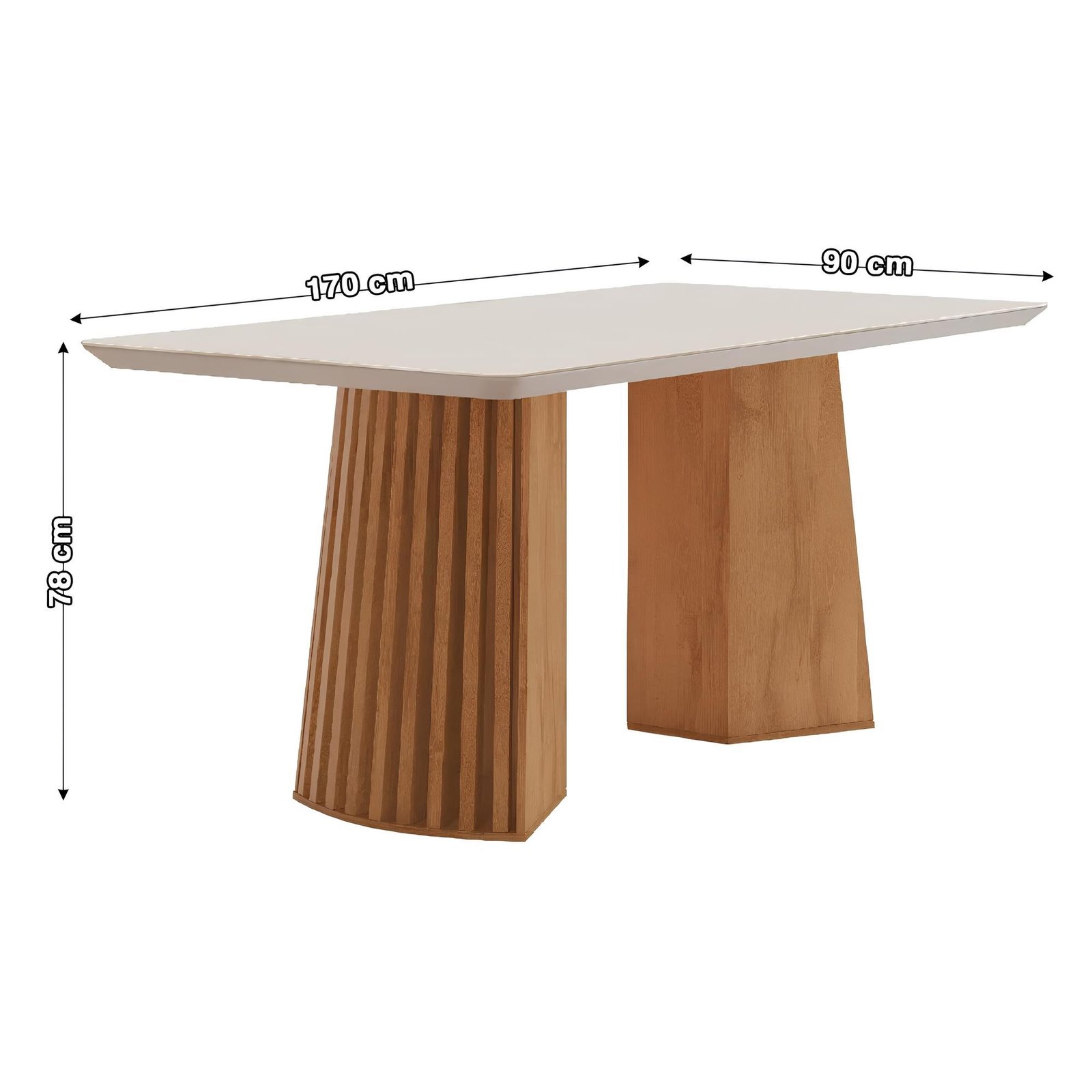 Mesa Nevada 170 (Tampo Smart Plus) Cinamomo/Off White – CEL MOVEIS - Imagem 2