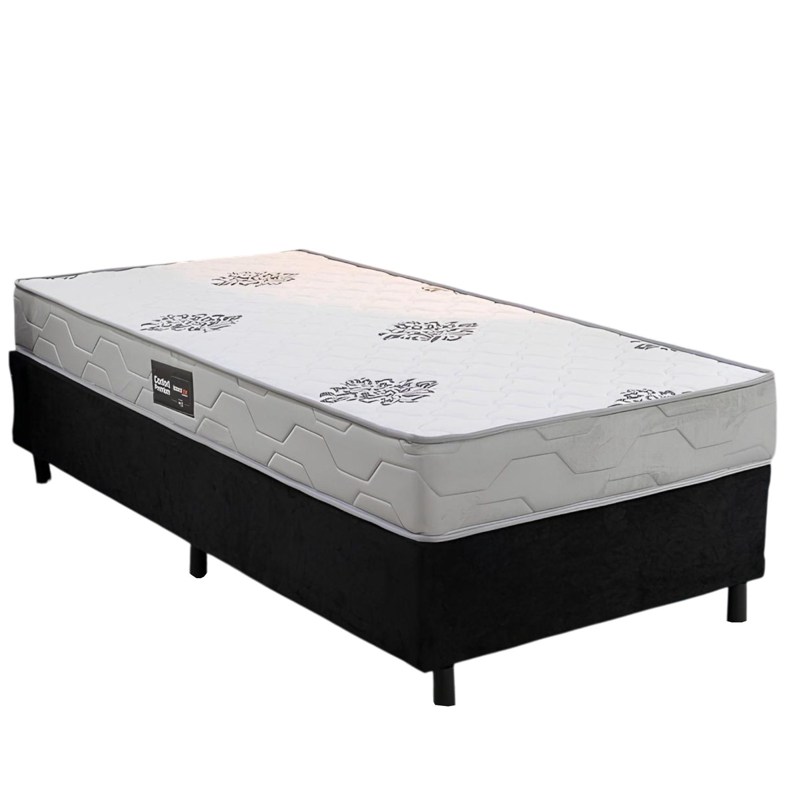 Colchão Solteiro Confort Premium 18 cm D28 + Base Simples Corino Preto – INOVAFLEX + BIOSTAR - Imagem 2