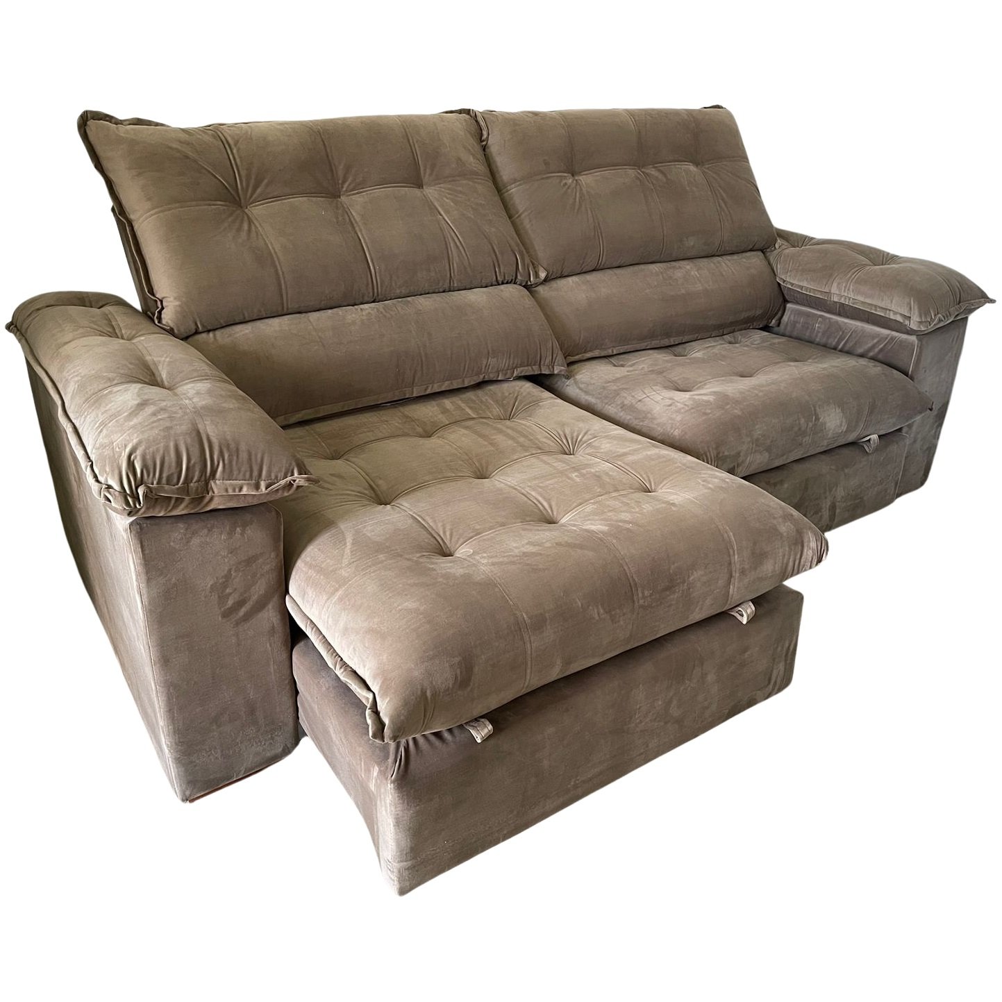 Sofá Retrátil e Reclinável Suíça 2,50 m Capuccino – LEO DECOR (PROMOÇÃO – LEVE AVARIA) - Imagem 2