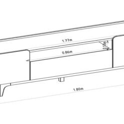Rack ate 75″ Orlando Tauari/Off White Brilho – LINEA BRASIL - Imagem 2