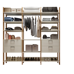 Closet 3 Torres TW404 2,175 m Off White/Freijó – DALLA COSTA - Imagem 2