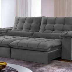 Sofá Retrátil e Reclinável Malibu 250 Cinza – VIVAZ ESTOFADOS - Imagem 2