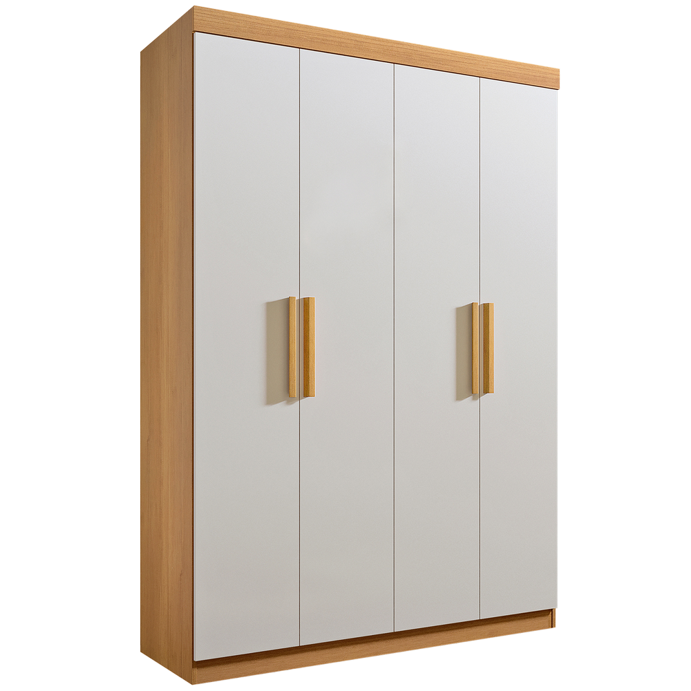 Guarda-Roupa 4 Portas Colibri + Cômoda Ipanema Cinamomo/Off White – D’DORO MÓVEIS - Imagem 2