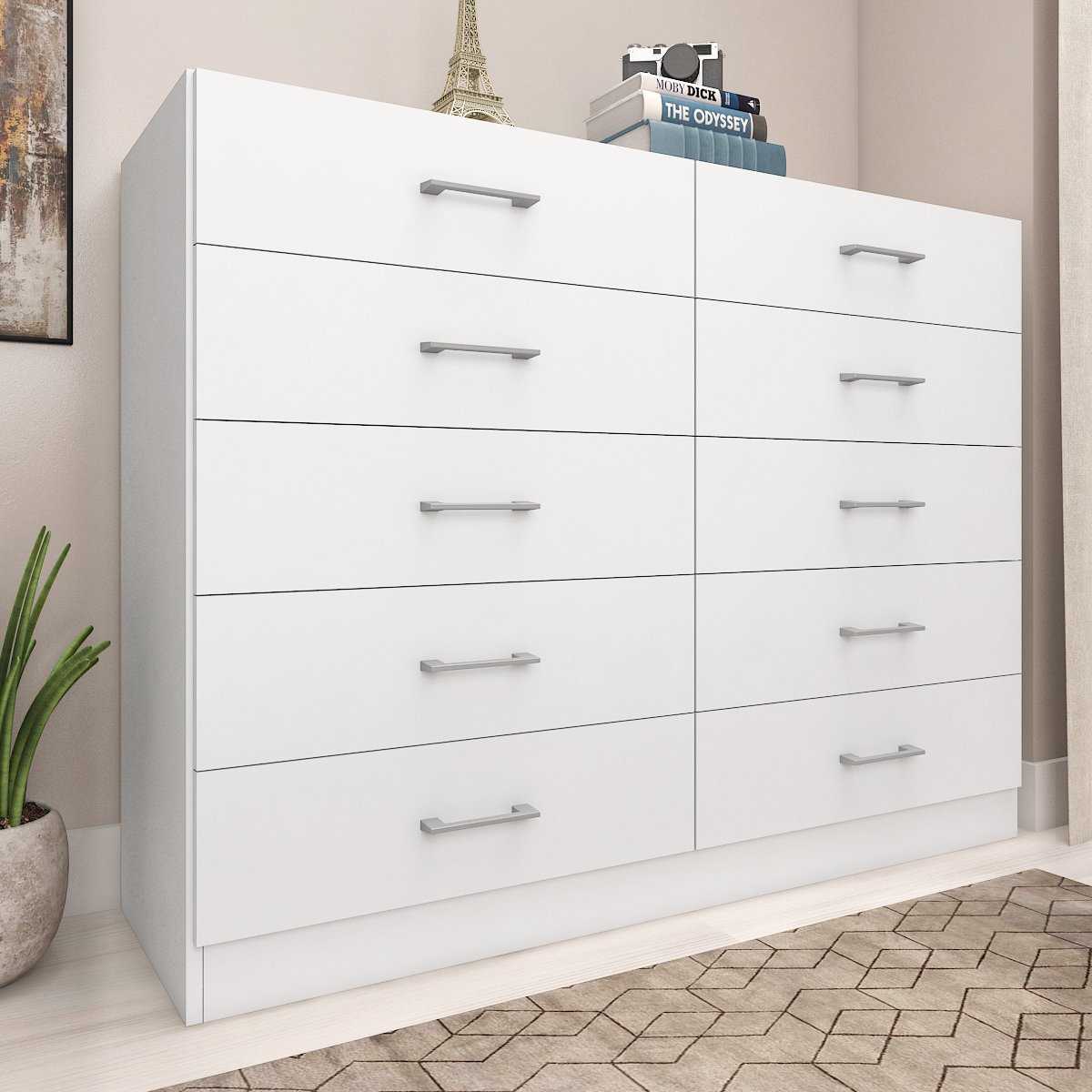Cômoda 10 Gavetas Caribe Branco – FELLICCI - Imagem 2
