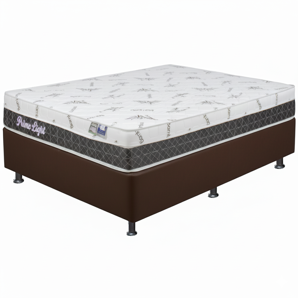 Colchão Casal Prime Light 30 cm D28 Molas Ensacadas + Base Simples Corino Marrom – ORTHOPRIME + BIOSTAR - Imagem 2