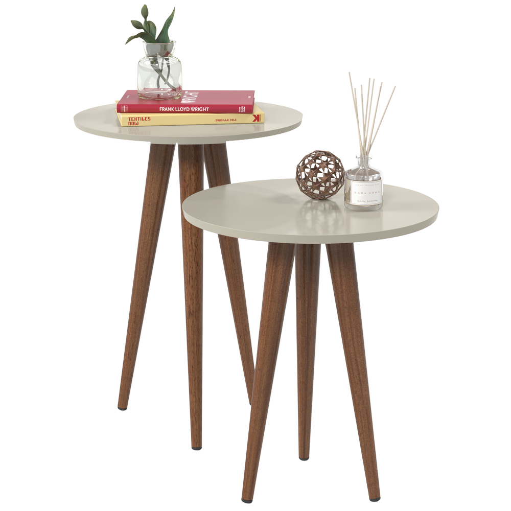 Kit 2 Mesas Slim Off White – PATRIMAR - Imagem 2