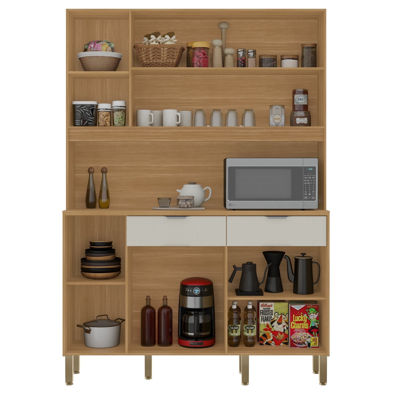 Kit Cozinha Flora 1,447 m Freijó/Soft – KIT’S PARANÁ - Imagem 2
