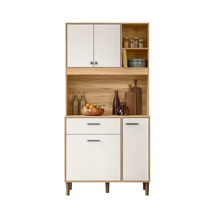 Kit Cozinha Erva Doce 90 Freijó/Off White Cristal – NICIOLI - Imagem 2